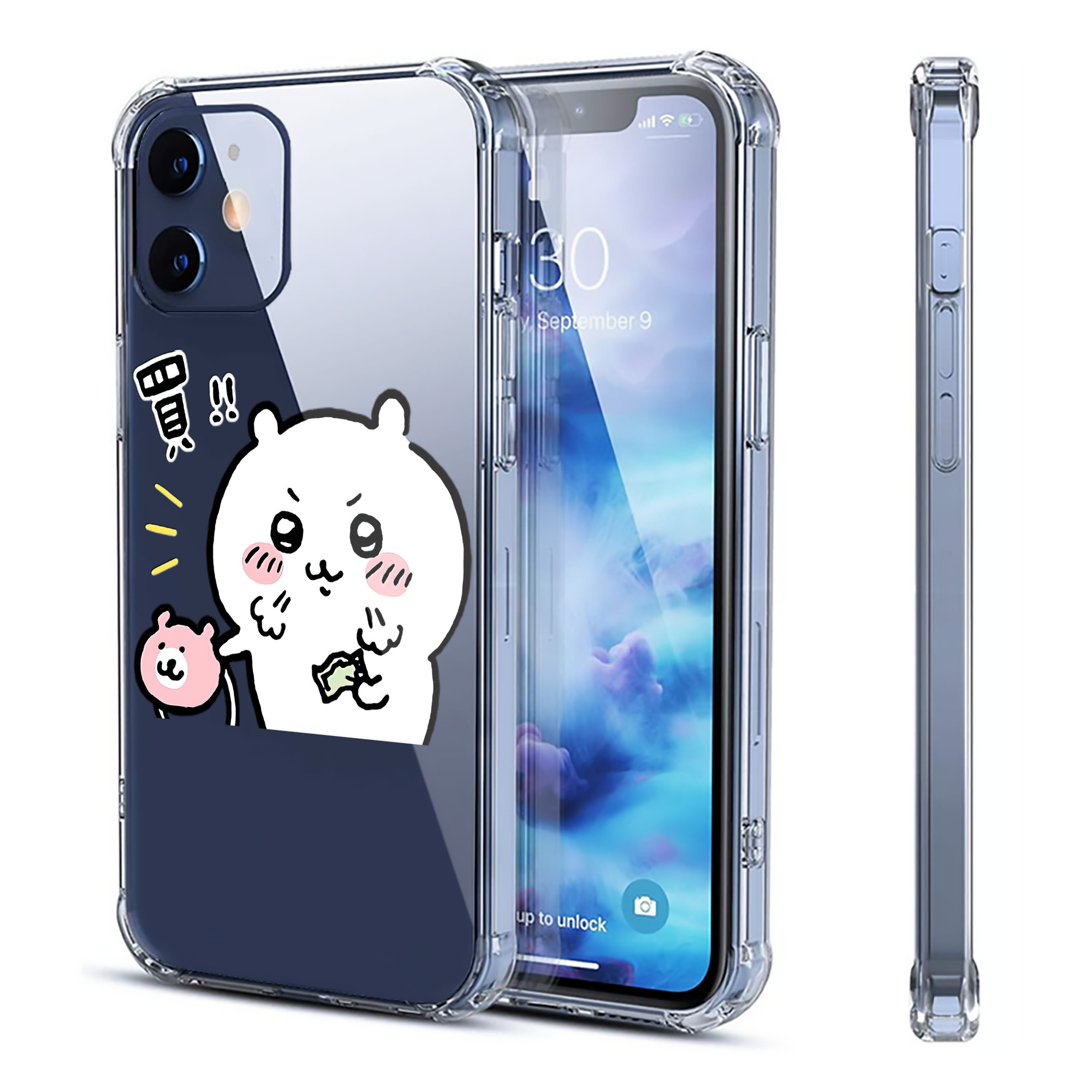 （画像用） ちいかわ ちいかわ Chii-kawa chiikawa 【iPhone 12シリーズ対応】透明スマホケース（クリアソフトケース）